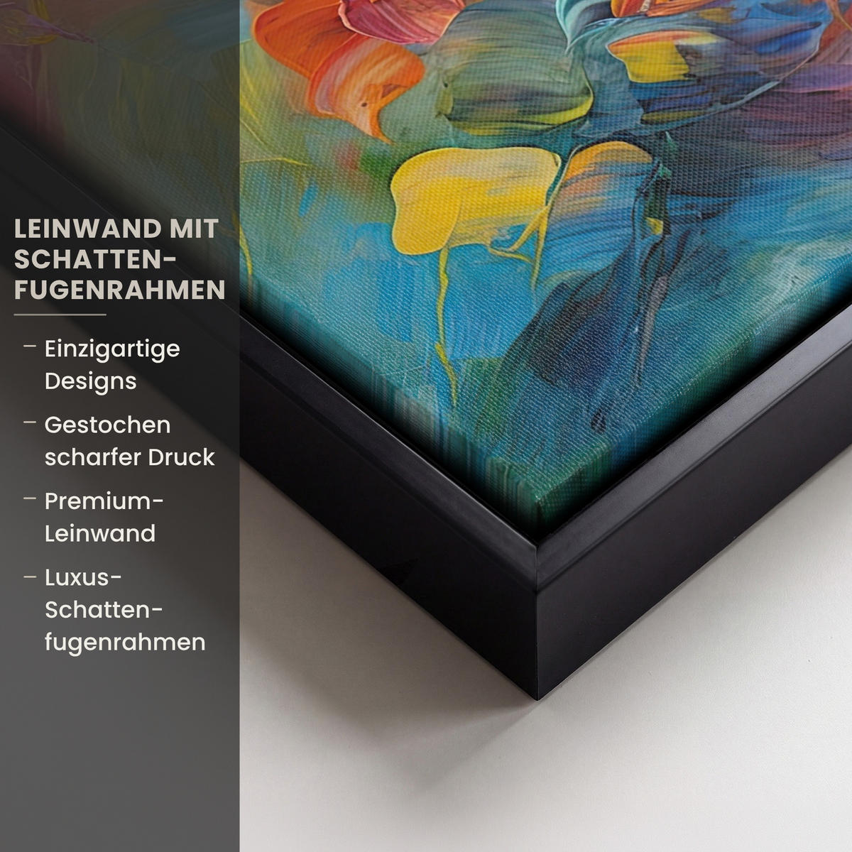 LEINWAND Bilder mit Rahmen - Ölgemälde - Kunst - Abstrakt - Farbenfroh - 20x30 - Altrosa, Textil (20/30cm) - MuchoWow