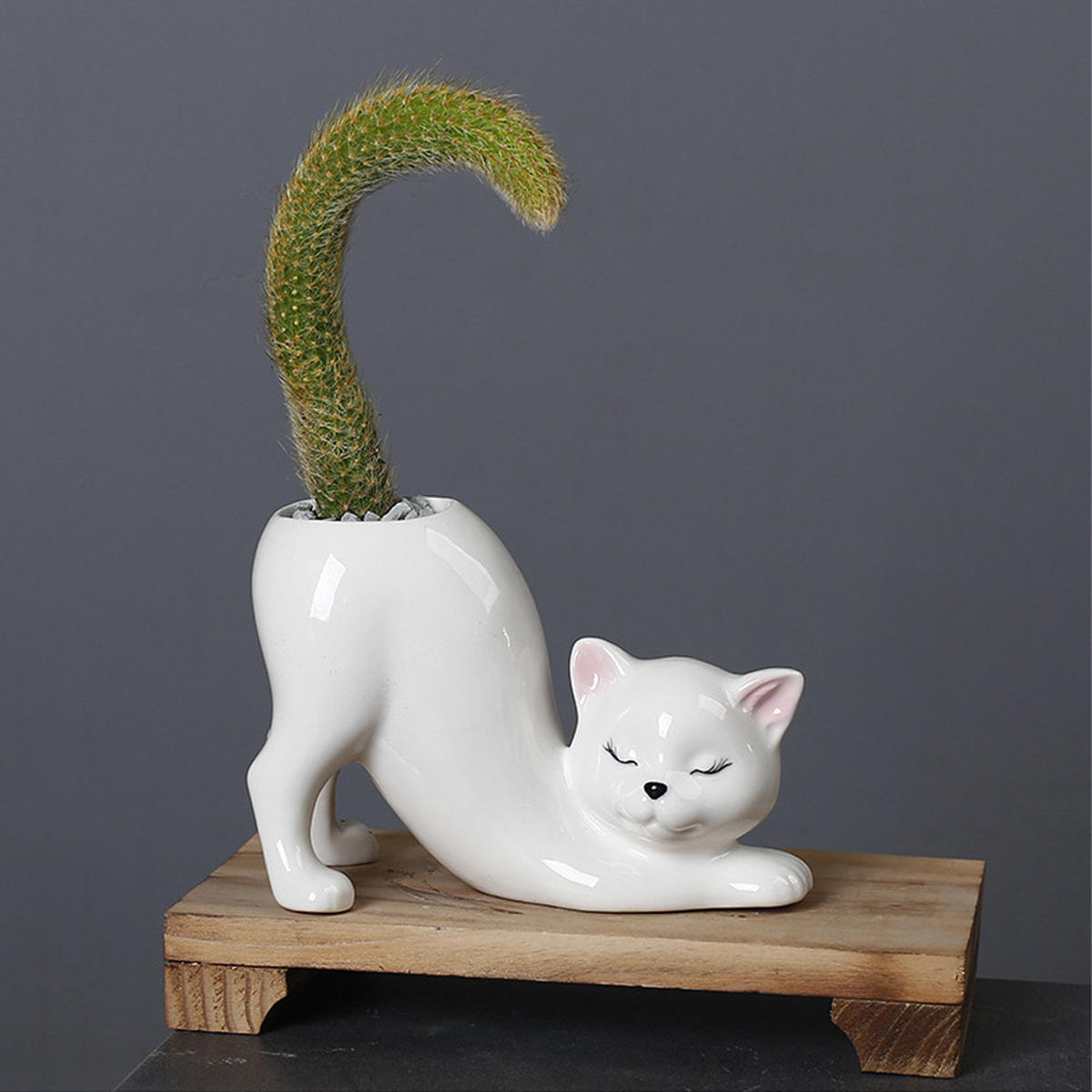 VASE 14,5 x 7,5 x 9,8 cm Keramik - Weiß, Glas (9.8cm) - LIBRATON