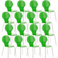 BESUCHERSTUHL 16er Set Holz grün - Grün, Holz (43/86/45cm) - CLP