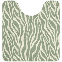 WC PŘEDLOŽKA Zebra - Motiv - zelená 55x60 cm - šalvějově zelená, textil/plast (55/1cm) - OnlyWow