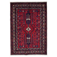 ORIENTTEPPICH handgeknüpft Afshar Rot 230/157 cm Schurwolle - Rot, Textil (157/230cm) - Looma