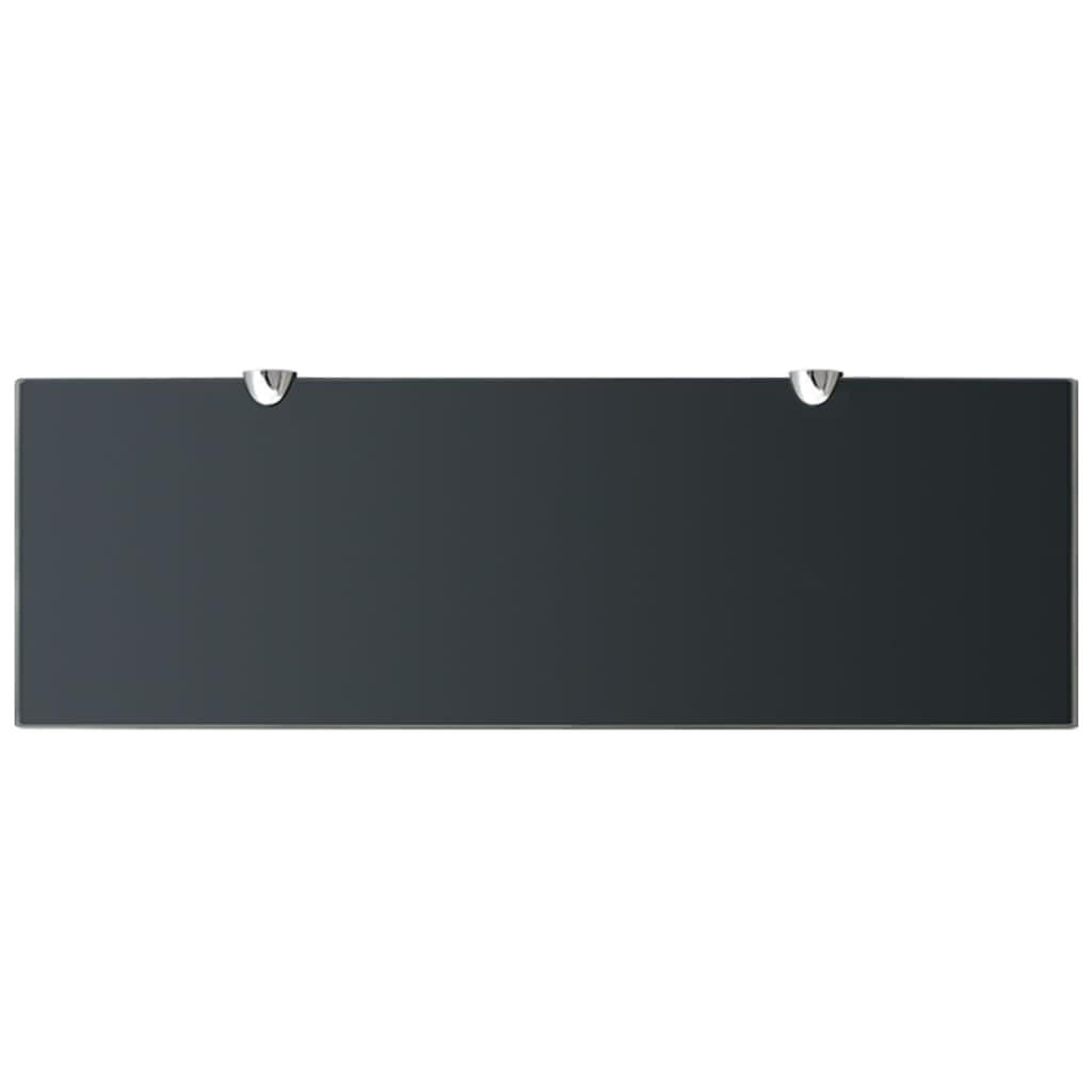 SCHWEBEREGAL Glas 60x20 cm 8 mm - Schwarz, Glas (60/0.8/20cm) - furnicato