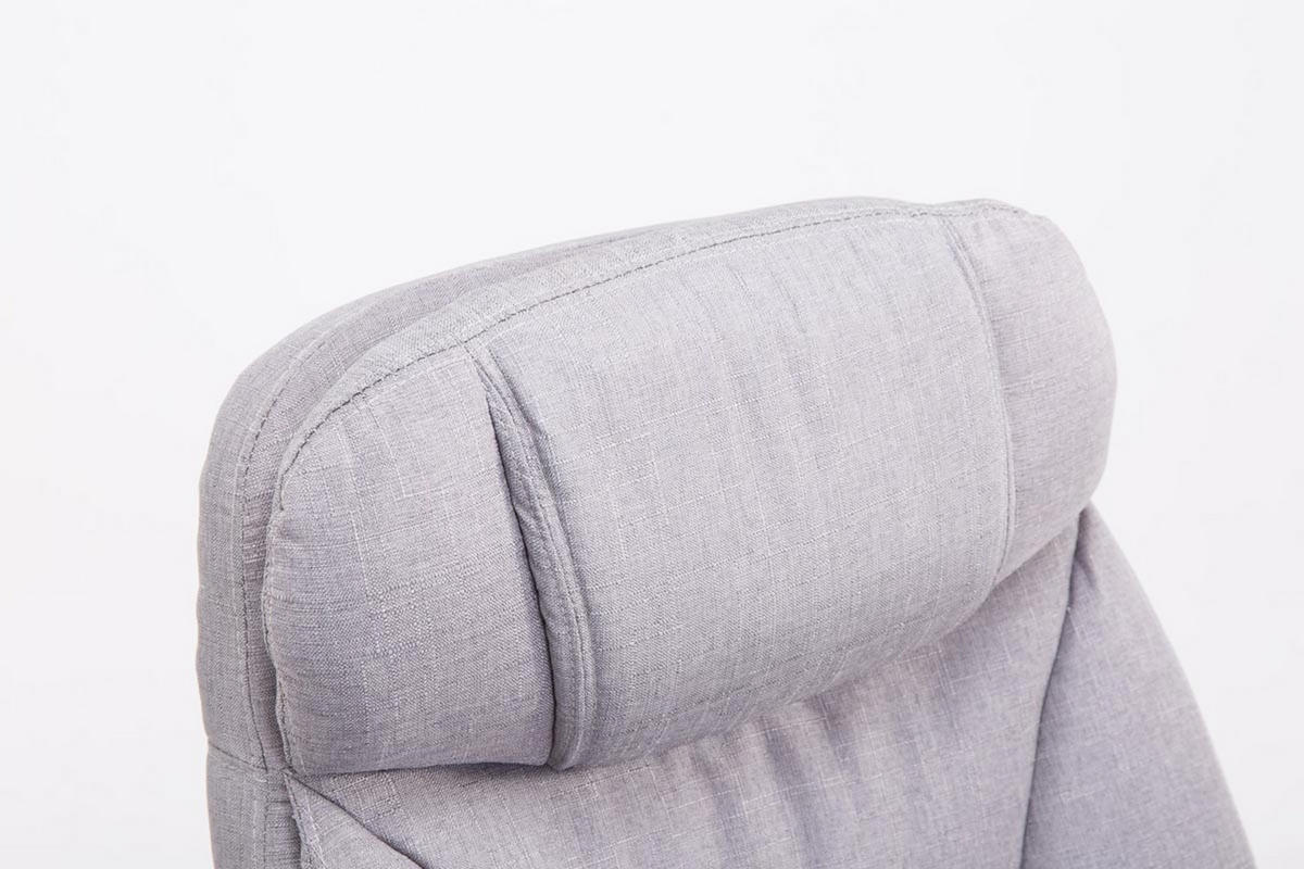BÜROSTUHL XL Troja, Stoff Grau - Grau, Textil/Metall (67/122/67cm) - TPFLiving