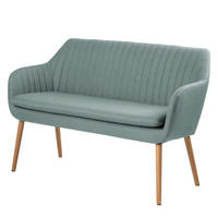 KÜCHENSOFA - Webstoff - Mintgrün/Grau, Textil (130/85/62cm) - home24