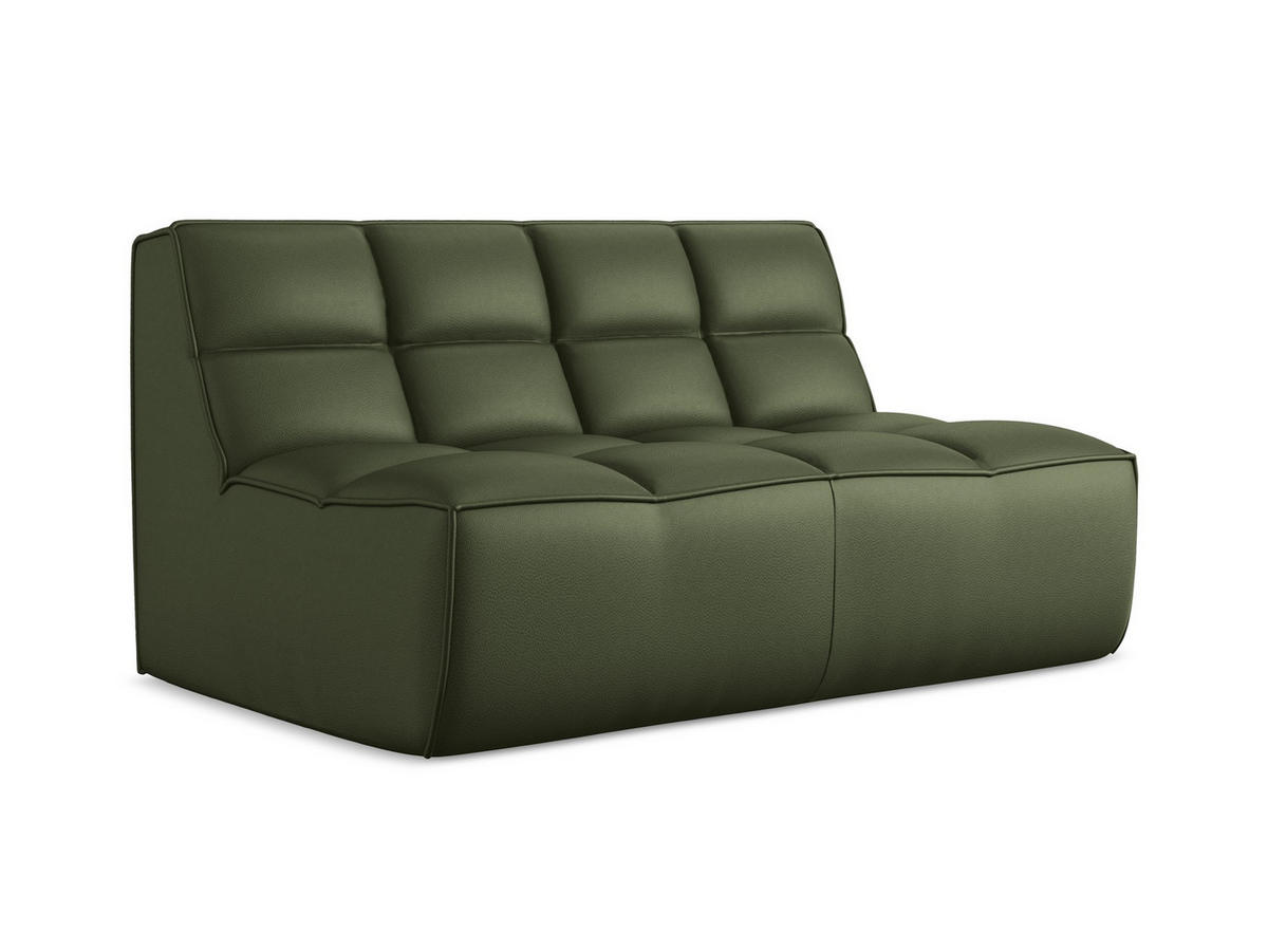 2-SITZER-SOFA Kunstleder Grün - Schwarz/Grün, Leder/Kunststoff (160/75/93cm) - Makamii