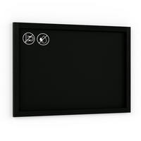 KREIDETAFEL mit Schwarz Holzrahmen 90x60cm - Schwarz, Holz (90/60/2cm) - ALLboards