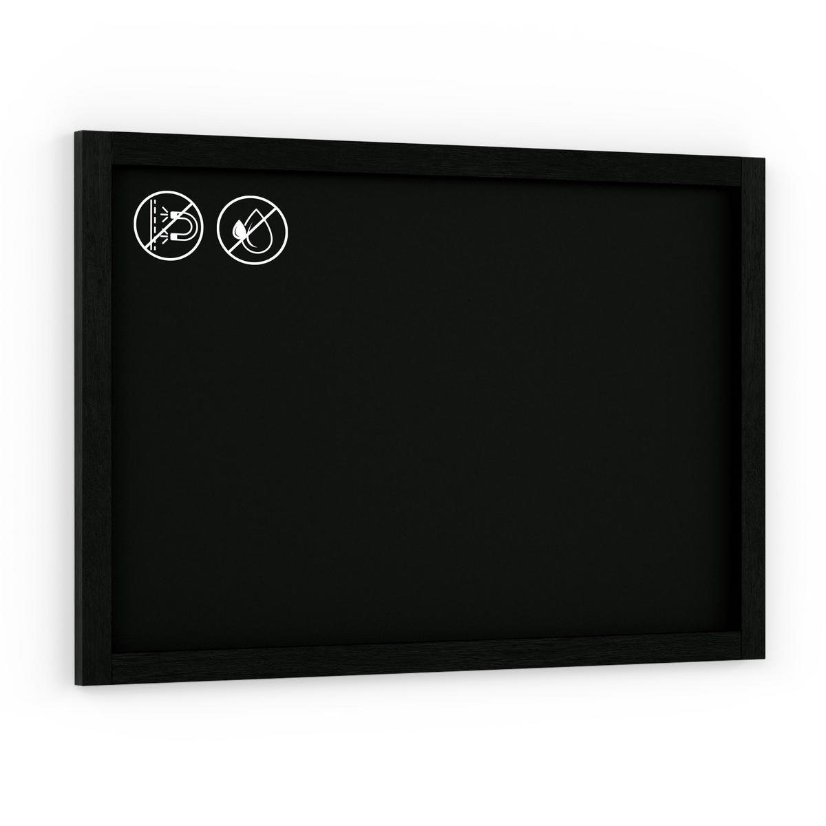 KREIDETAFEL mit Schwarz Holzrahmen 90x60cm - Schwarz, Holz (90/60/2cm) - ALLboards
