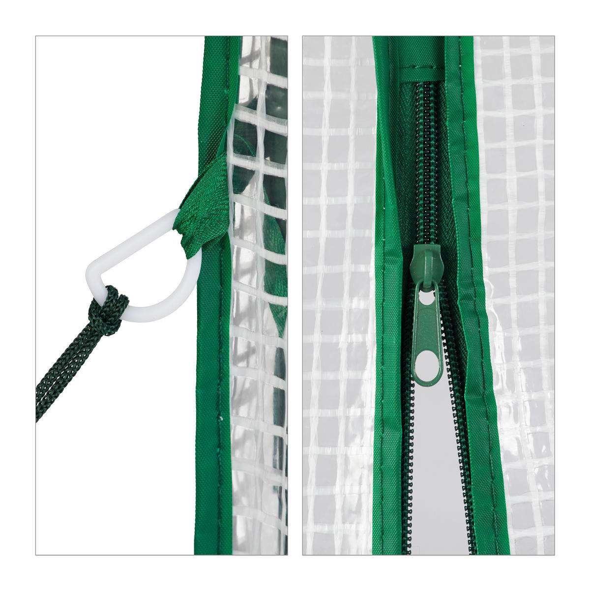 GEWÄCHSHAUS - Transparent, Textil/Metall (140/190/140cm) - Relaxdays