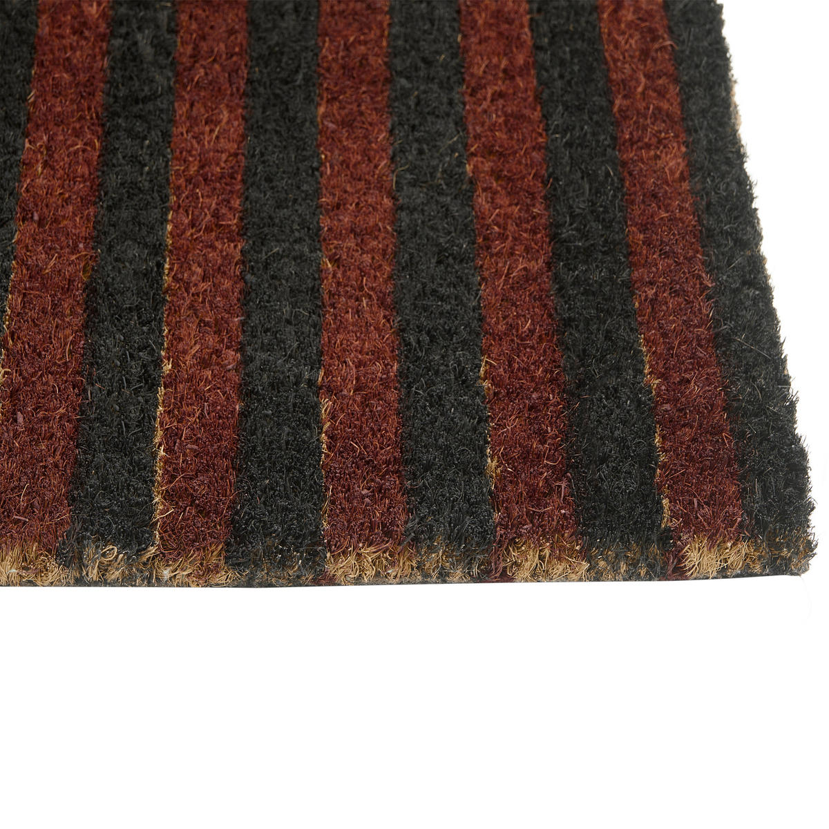 FUSSMATTE Braun/Beige 45/75 cm Kokosfasern Tuksuk - Braun, Textil (45/75cm) - Beliani