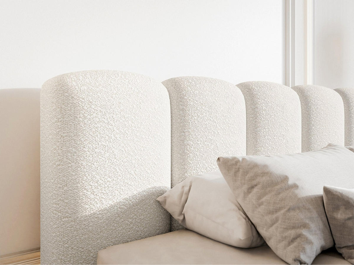 POLSTERBETT Cloudy II Creme 160x200 cm - Creme, Holz/Textil (160/200cm) - Selsey