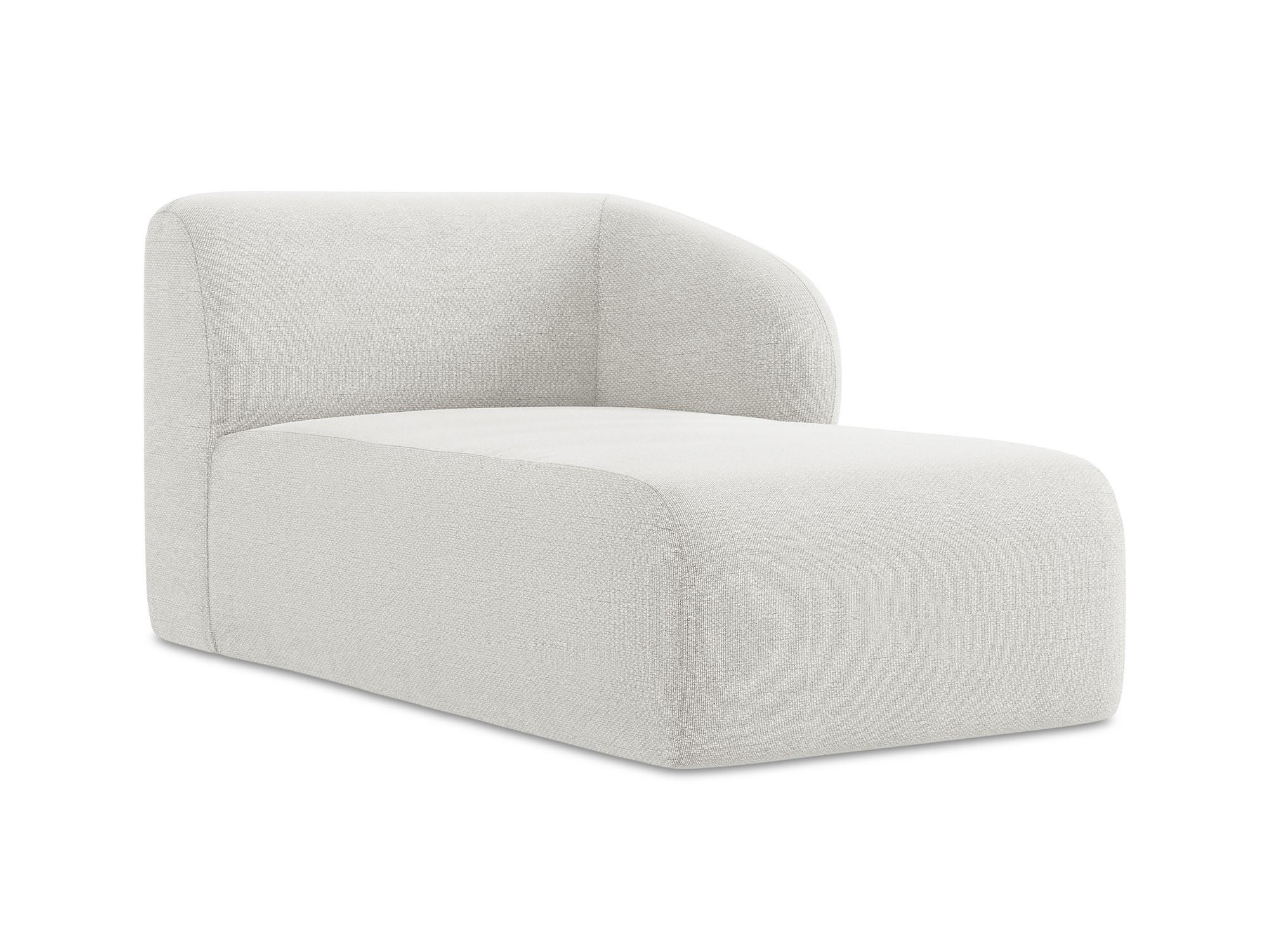 SOFAELEMENT Rechts Bouclé Stoff Weiß - Schwarz/Weiß, Holzwerkstoff/Kunststoff (91/75/166cm) - Makamii