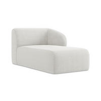 SOFAELEMENT Rechts Bouclé Stoff Weiß - Schwarz/Weiß, Holzwerkstoff/Kunststoff (91/75/166cm) - Makamii