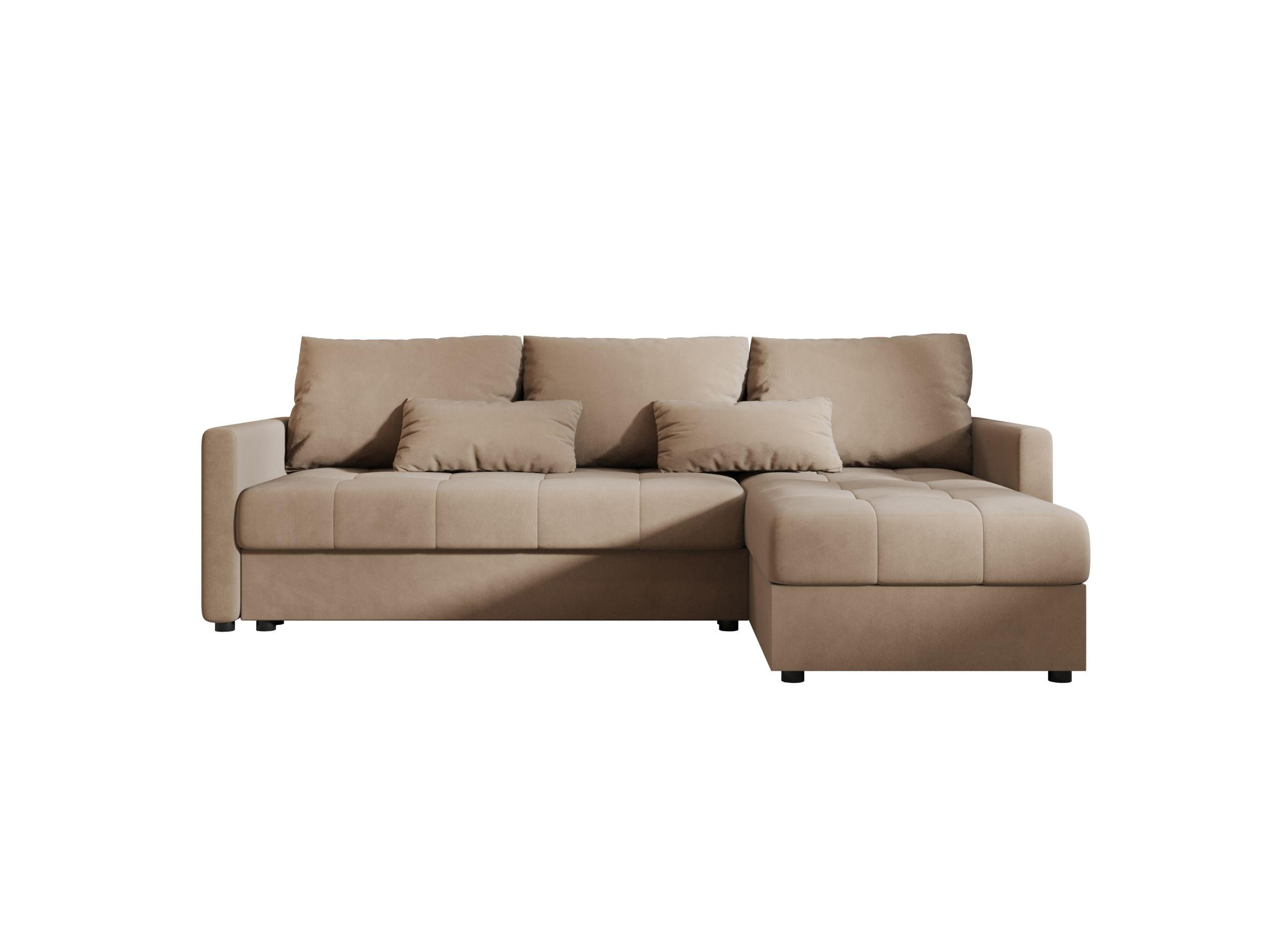 ECKSOFA MOS L BIS Itaka 48 Rechts mit Schlaffunktion - Braun, Textil (220/143cm) - Bedante