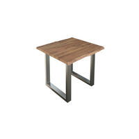 ESSTISCH LAUREN - Beige/Silberfarben, Holz/Metall (90/90/77cm) - SAM