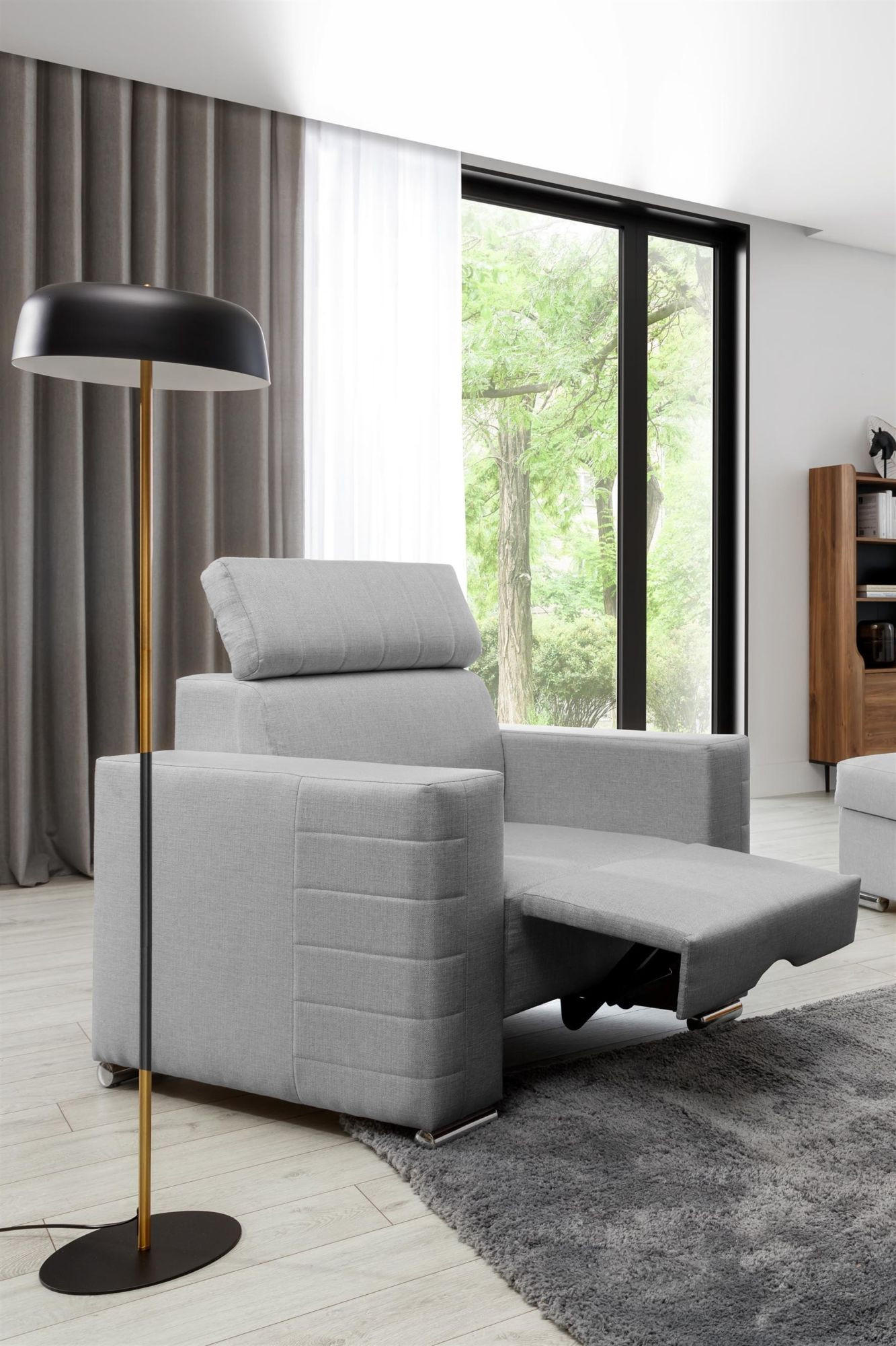 SESSEL Canton In Liverpool - Grau, Holzwerkstoff/Textil (94/92/93cm) - Fun Möbel