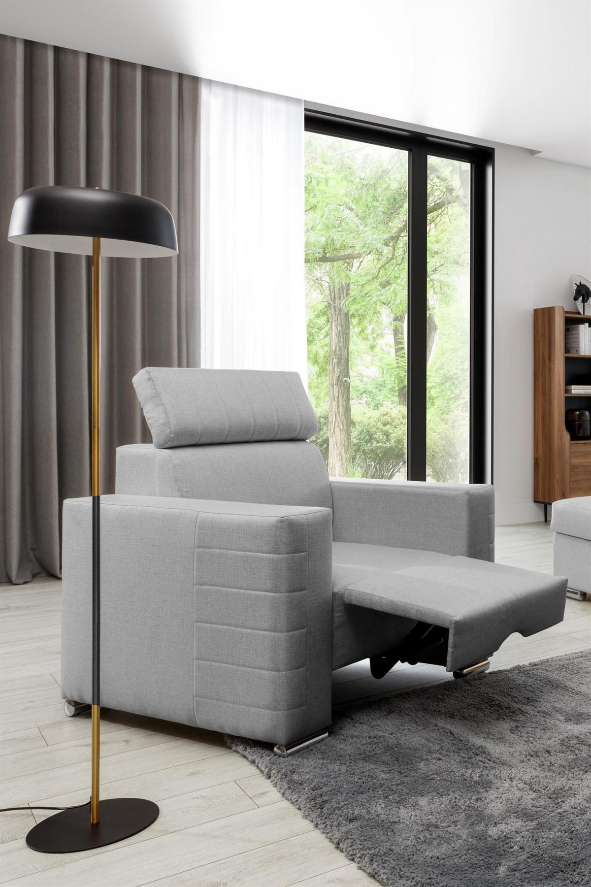 SESSEL Canton In Liverpool - Grau, Holzwerkstoff/Textil (94/92/93cm) - Fun Möbel