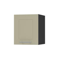 KLAPPHÄNGESCHRANK Kvantum W4B/30 Vanille Matt / Schwarz Matt 30 / 32,5 / 36cm - Creme/Schwarz, Holz/Holzwerkstoff (30/36/32.5cm) - Feldmann-Wohnen