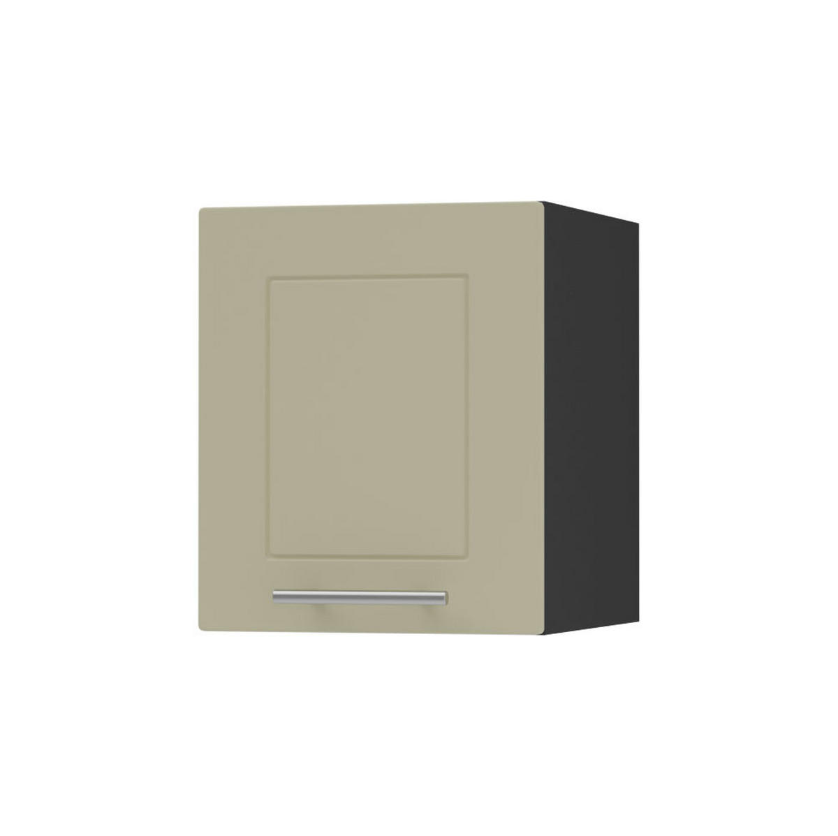 KLAPPHÄNGESCHRANK Kvantum W4B/30 Vanille Matt / Schwarz Matt 30 / 32,5 / 36cm - Creme/Schwarz, Holz/Holzwerkstoff (30/36/32.5cm) - Feldmann-Wohnen