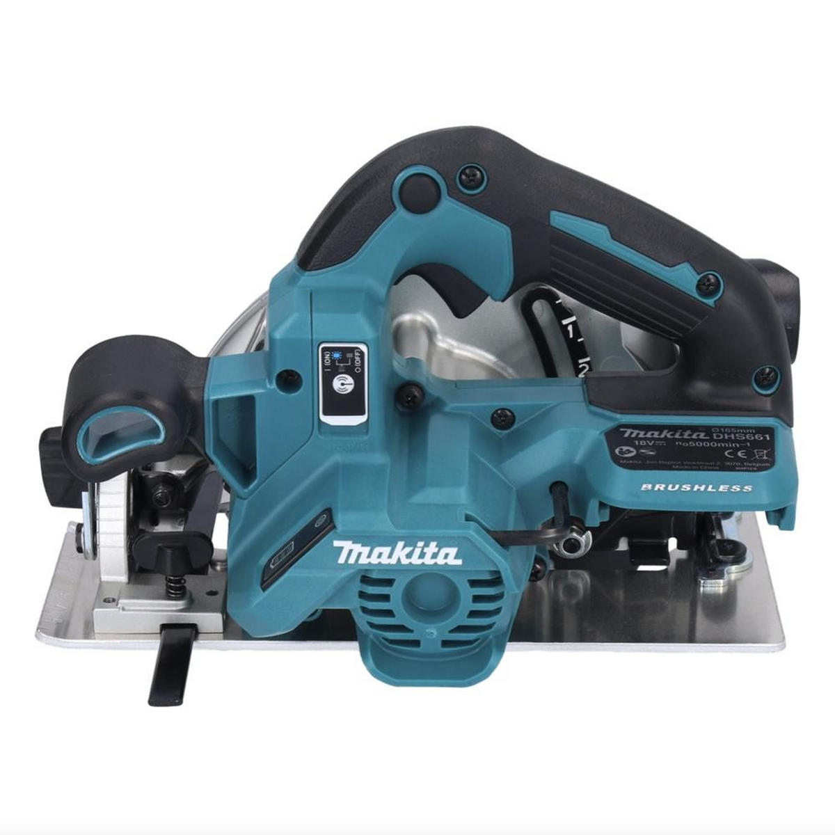 MAKITA DHS 661 Z Akku Handkreissäge 18 V 165 mm Brushless Solo - ohne Akku, ohne Ladegerät - Multicolor, Kunststoff (34/225/22cm) - Makita