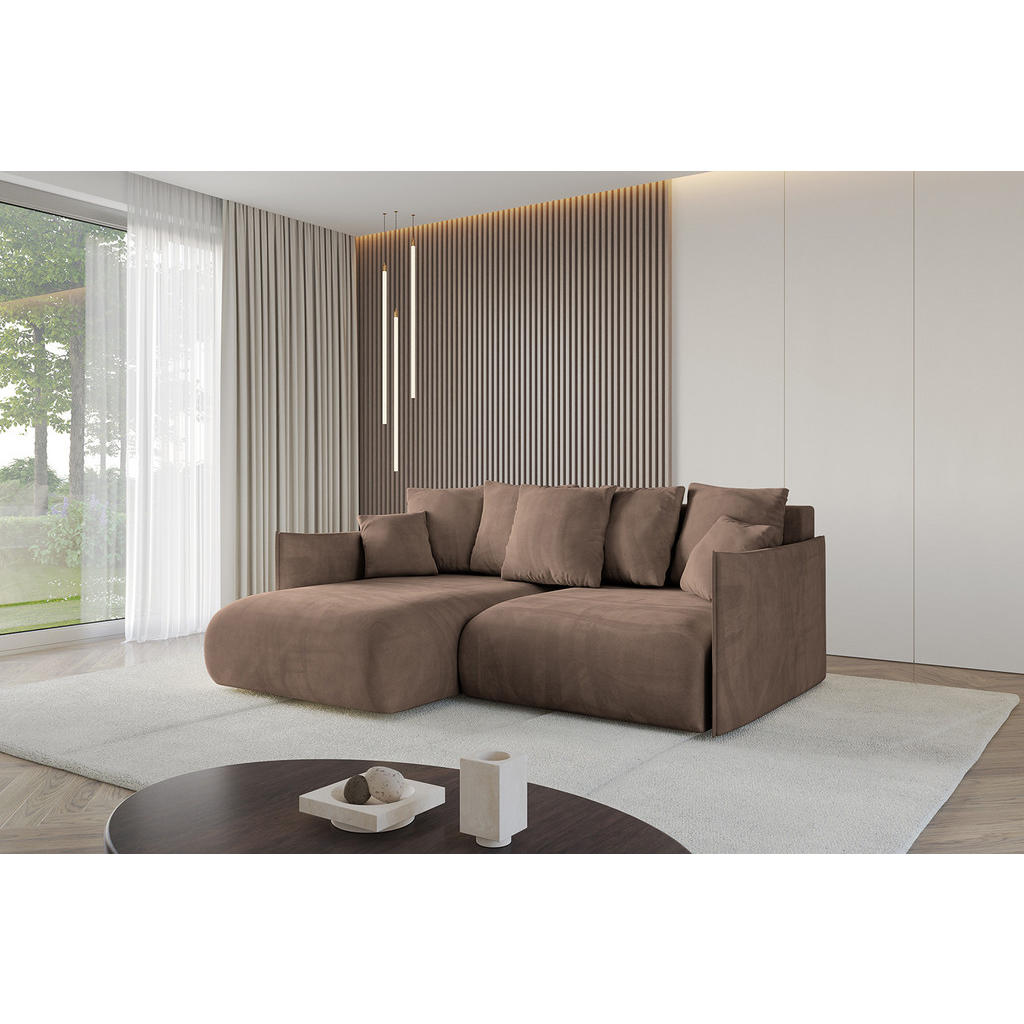 Thumbnail - Altdecor Ecksofa, Braun, Textil, 4-Sitzer, 216x177 cm, Wohnzimmer, Sofas & Couches, Wohnlandschaften, Ecksofas