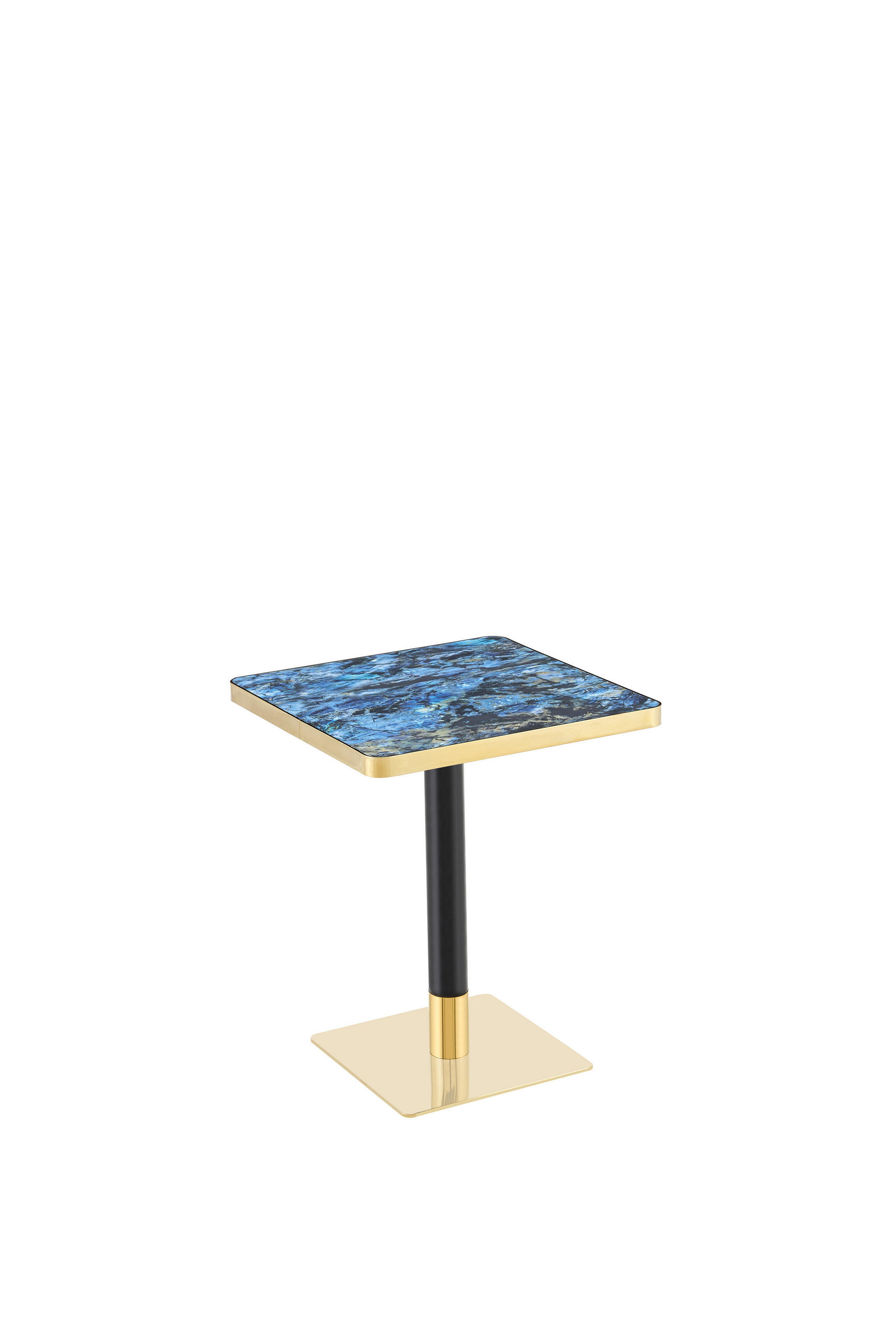 BARTISCH 60/60/74 cm mit Marmor-Optik DE-40022 Blau - Blau, Metall (60/60/74cm) - ComfortXL
