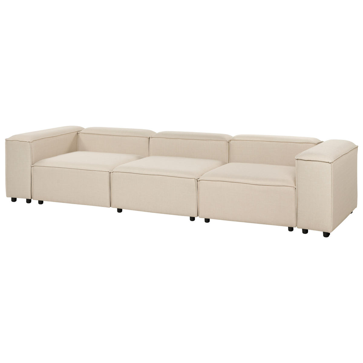 MODULÁRNÍ POHOVKA 3-místná Béžová Látka Ardal - béžová, textil (328/68/120cm) - Beliani
