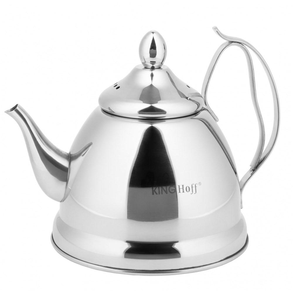 WASSERKESSEL Silber 14/14/15 cm KH3761 - Silberfarben, Metall (14cm) - Kinghoff 
