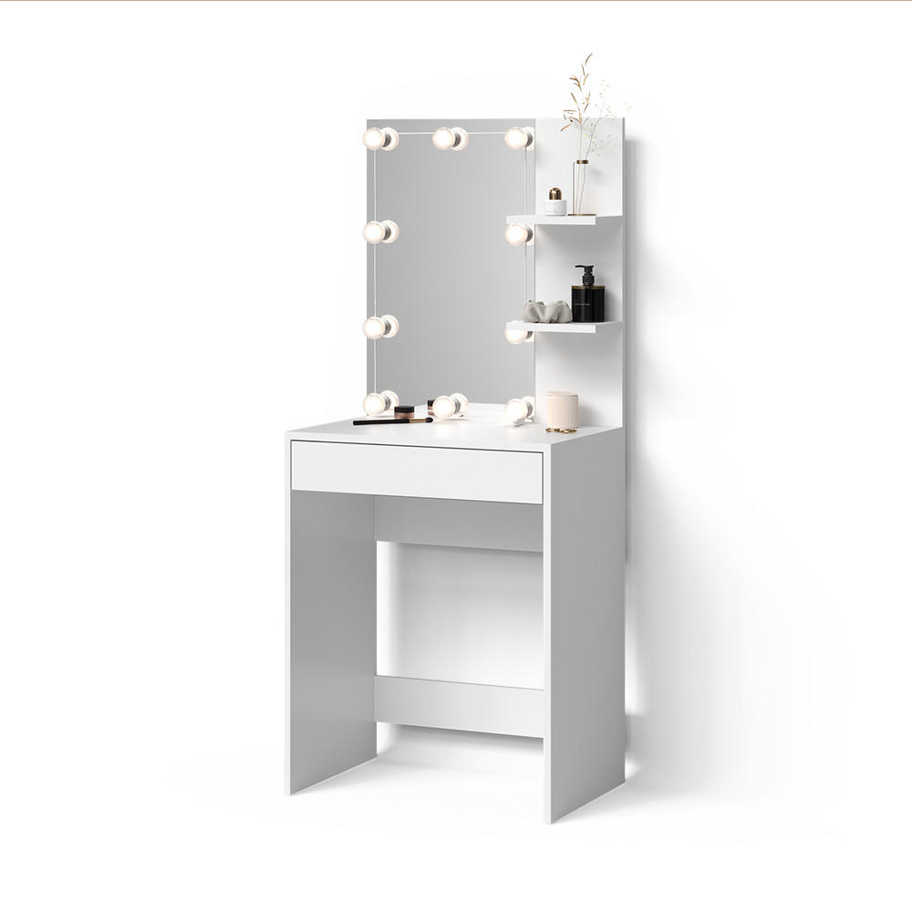 Livinity® TOALETNÍ STOLEK Nola Bílá 60 cm s LED osvětlením