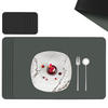 TISCHSET - Kunstleder - Doppelseitig - Grau/Schwarz - Rechteckig - 44,5x30cm - 12 Stück - Grau, Kunststoff (44.5/30cm) - Sänger