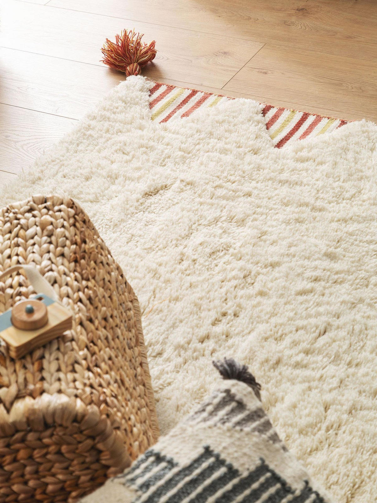 WOLLTEPPICH Floki Ivory 120x170 cm - Beige, Textil (120/1cm) - KUNSTLOFT