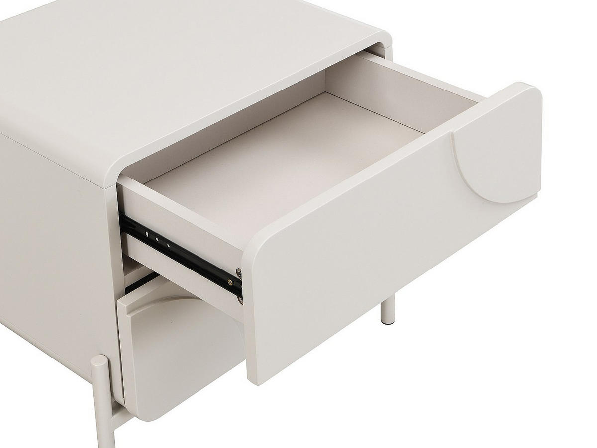 NACHTTISCH - 50 cmcm x 40 cmcm - Holz, Platte - Beige - ZELINARO - Beige, Holz (50/50/40cm) - Vente-Unique