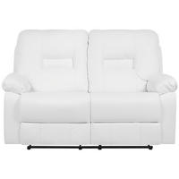 2-SITZER-SOFA Kunstleder Weiß Bergen - Weiß, Kunststoff/Textil (146/101/73cm) - Beliani