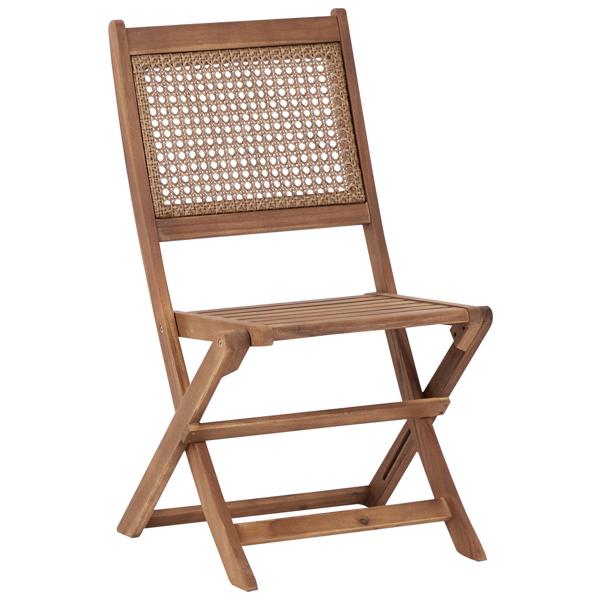 GARTENSTUHL 2er-Set Heller Holzfarbton Paraggi - Hellbraun, Holz (51/90/60cm) - Beliani