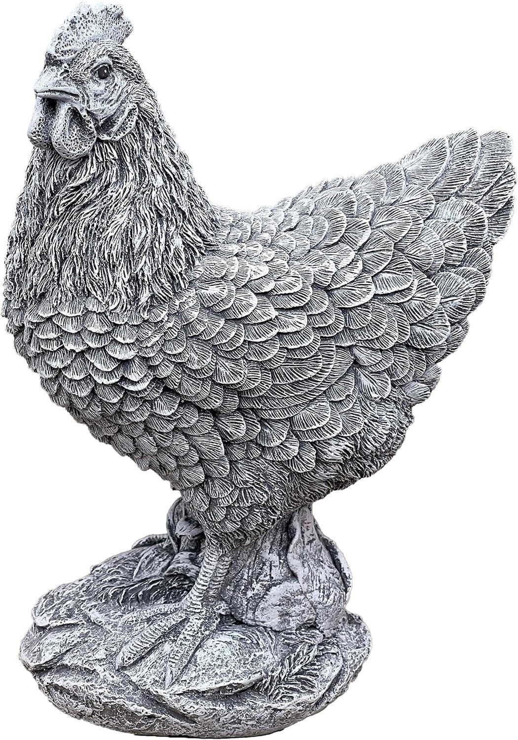 STEINFIGUR Huhn Gallina, frostfest, Steinguss - Grau, Stein (21/31/13cm)