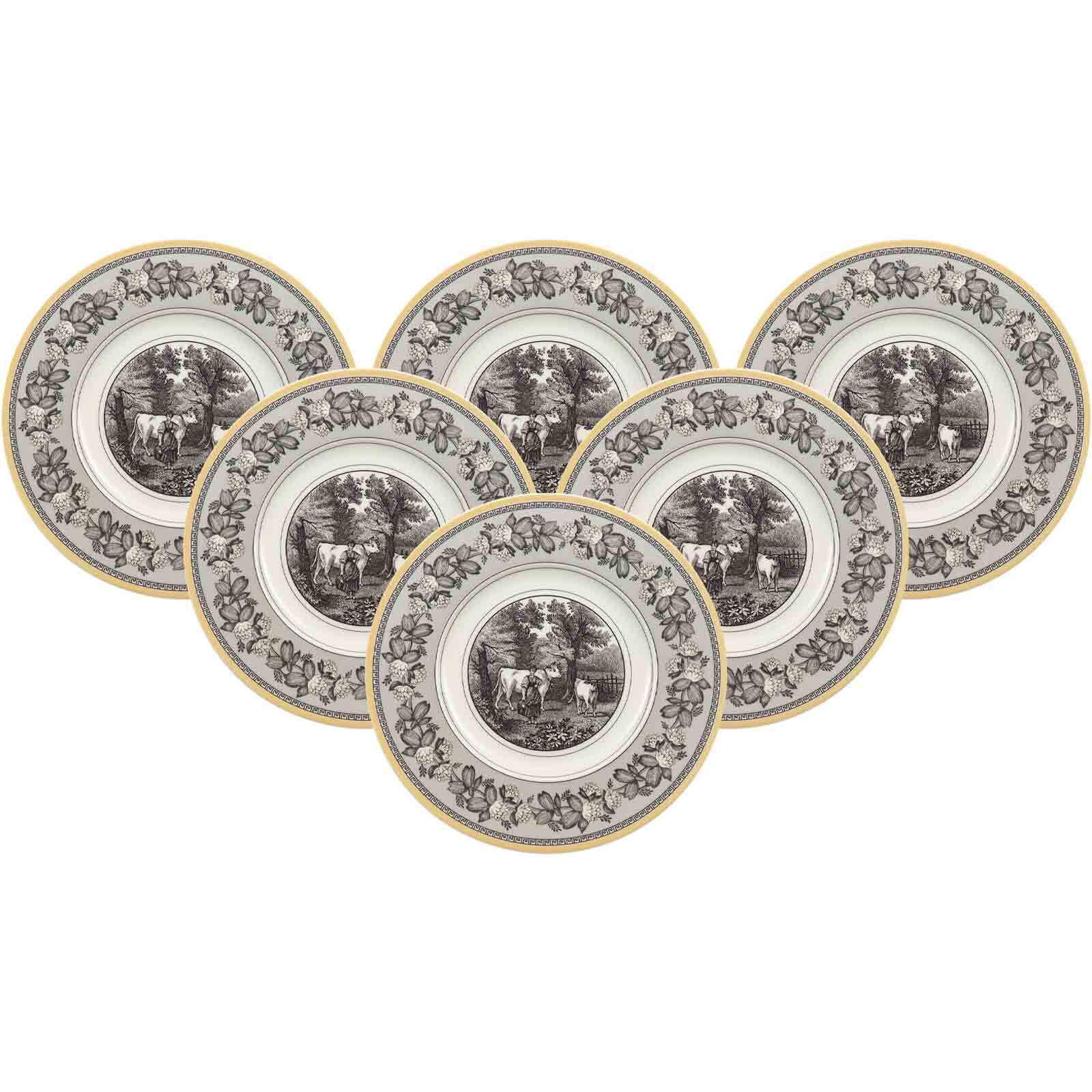 BROTTELLER Audun Ferme weiß-grau-gelb ø 16 cm 6er Set - Gelb/Weiß, Keramik (16cm) - Villeroy & Boch