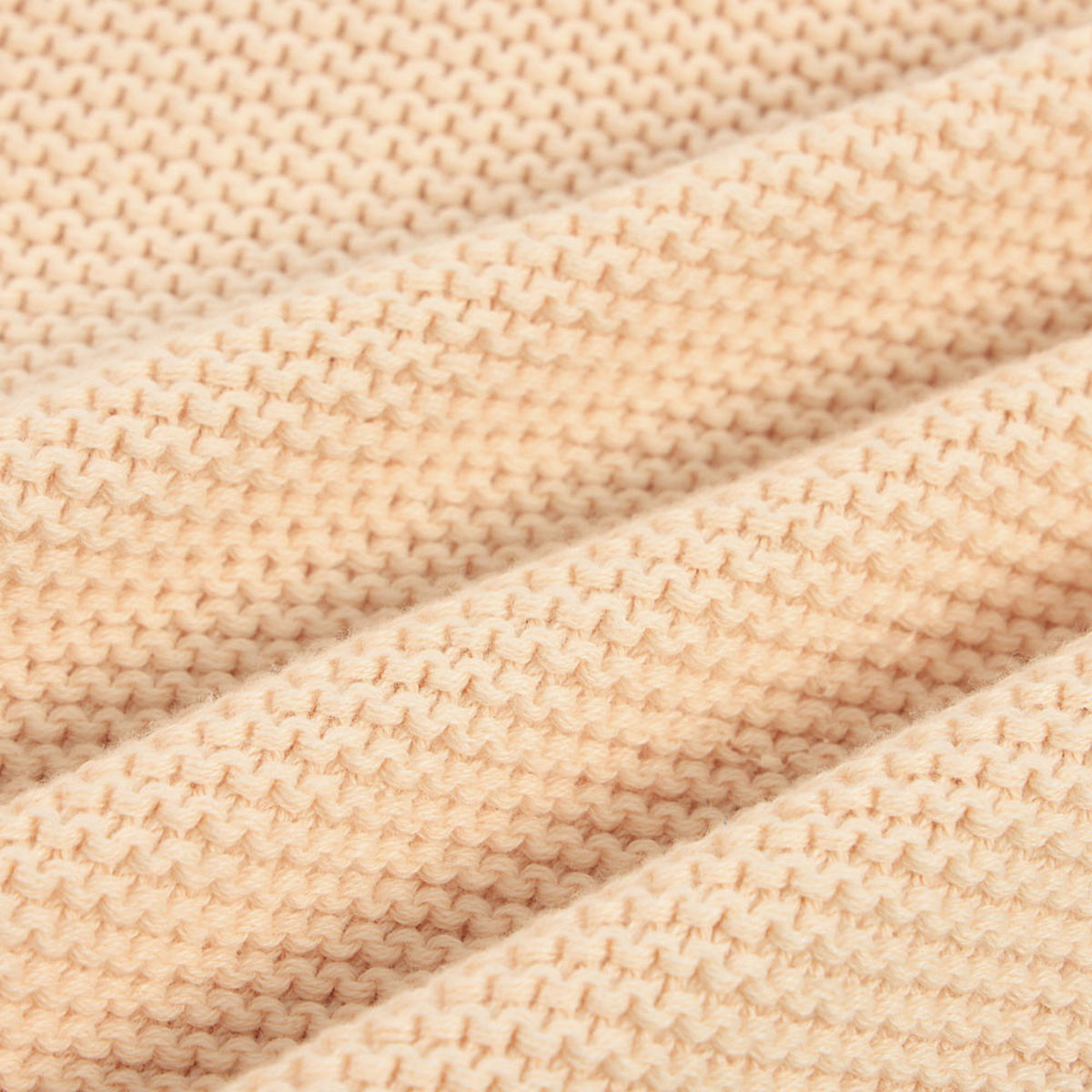 BAUMWOLLDECKE ELIA - Farbe / Ausführung: Beige / inkl. Pompoms, Größe: 140 x 200 cm - Beige, Naturmaterialien (140/200cm) - Home Deluxe