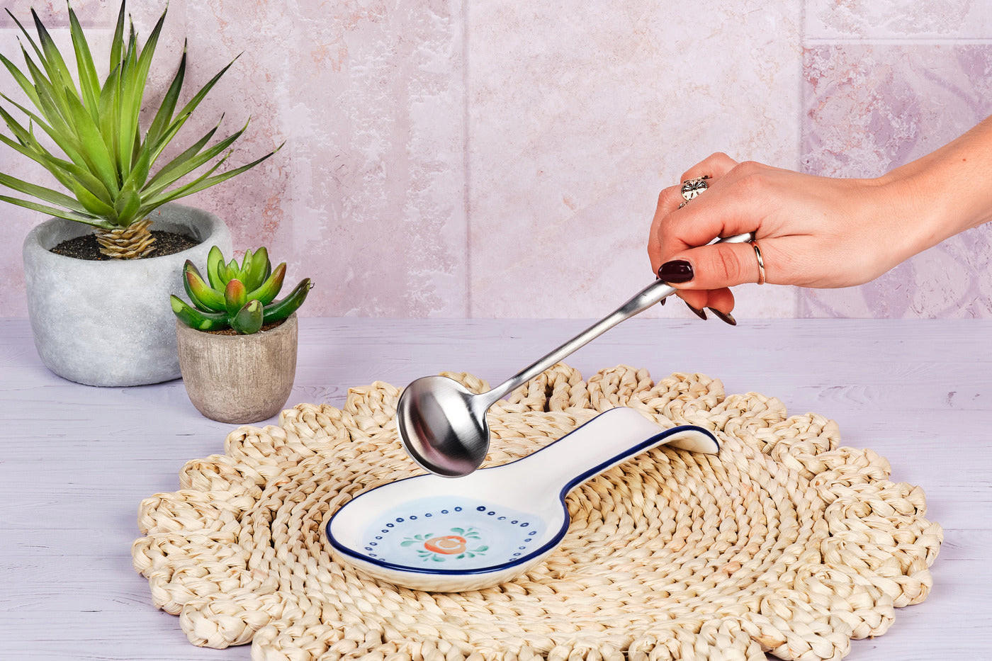 LÖFFELABLAGE Napoli - Zitrusfrucht - Weiß, Keramik (11/2/23.5cm) - Björn