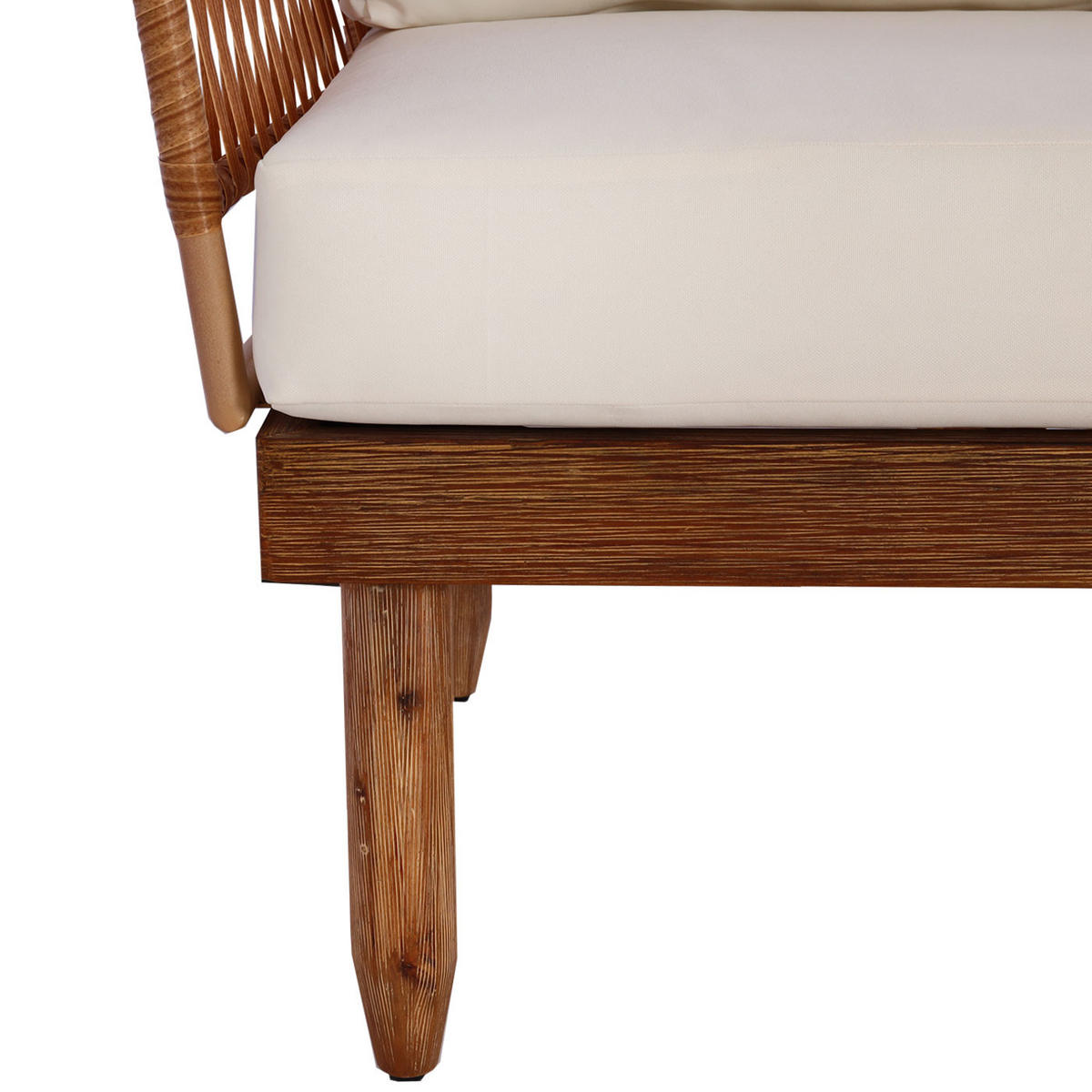 GARTEN-GARNITUR Braun, Weiß - Braun/Weiß, Holz - MCW
