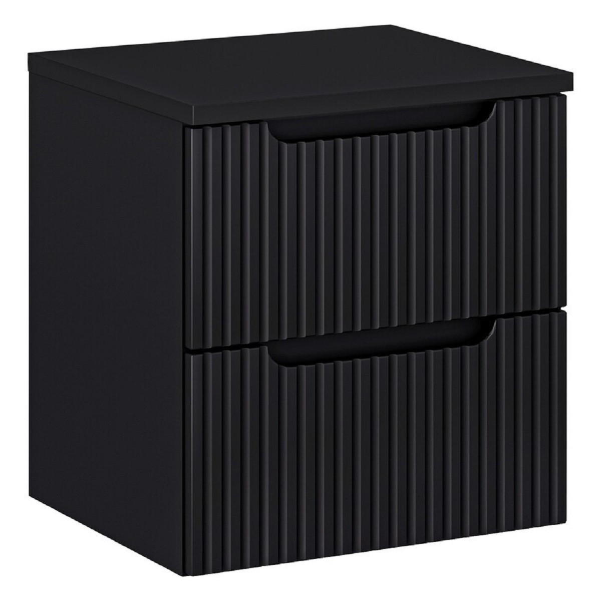 WASCHTISCHUNTERSCHRANK 50 cm 2Teile - Nova Black N BM122 in Schwarz/Matt - Schwarz, Holz (50/57/40cm)