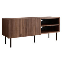 TV-ELEMENT Tacos 150 2D - Schwarz/Braun, Holzwerkstoff/Metall (150/58/42cm) - MIRJAN24