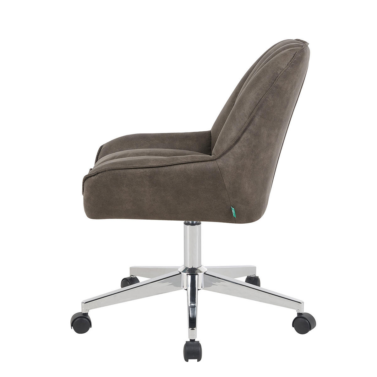 BÜROSTUHL Mika-Megan 2er-Set - Taupe/Chromfarben, Textil/Metall (60/85/68cm) - DUBI Möbel