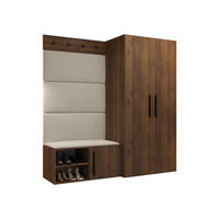 GARDEROBEN-SET Medi I - Beige/Nussbaumfarben, Holzwerkstoff/Kunststoff (80/191/50cm) - MIRJAN24