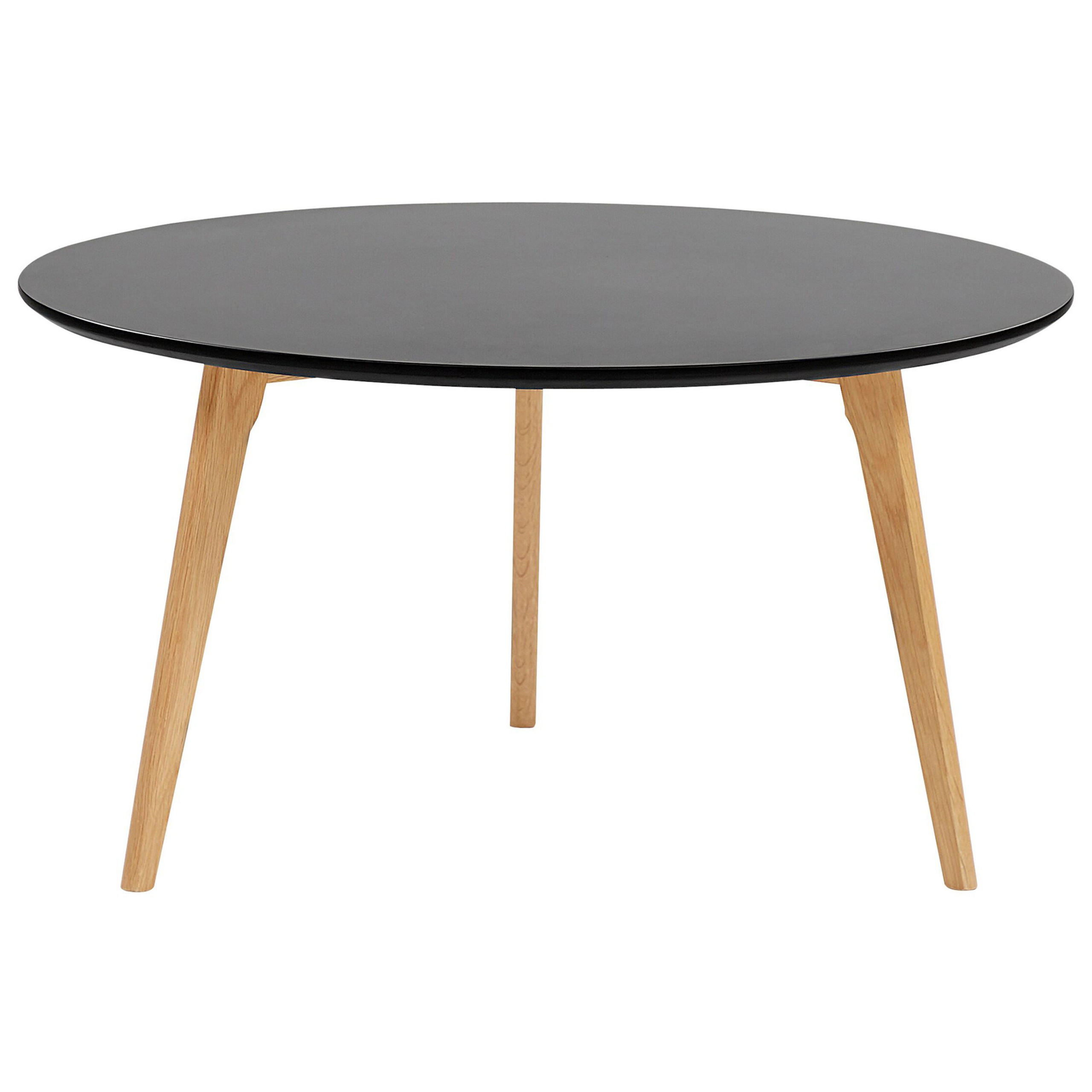 COUCHTISCH schwarz/hellbraun 80 cm Tennessee - Hellbraun/Schwarz, Holzwerkstoff (80/80/44cm) - Beliani