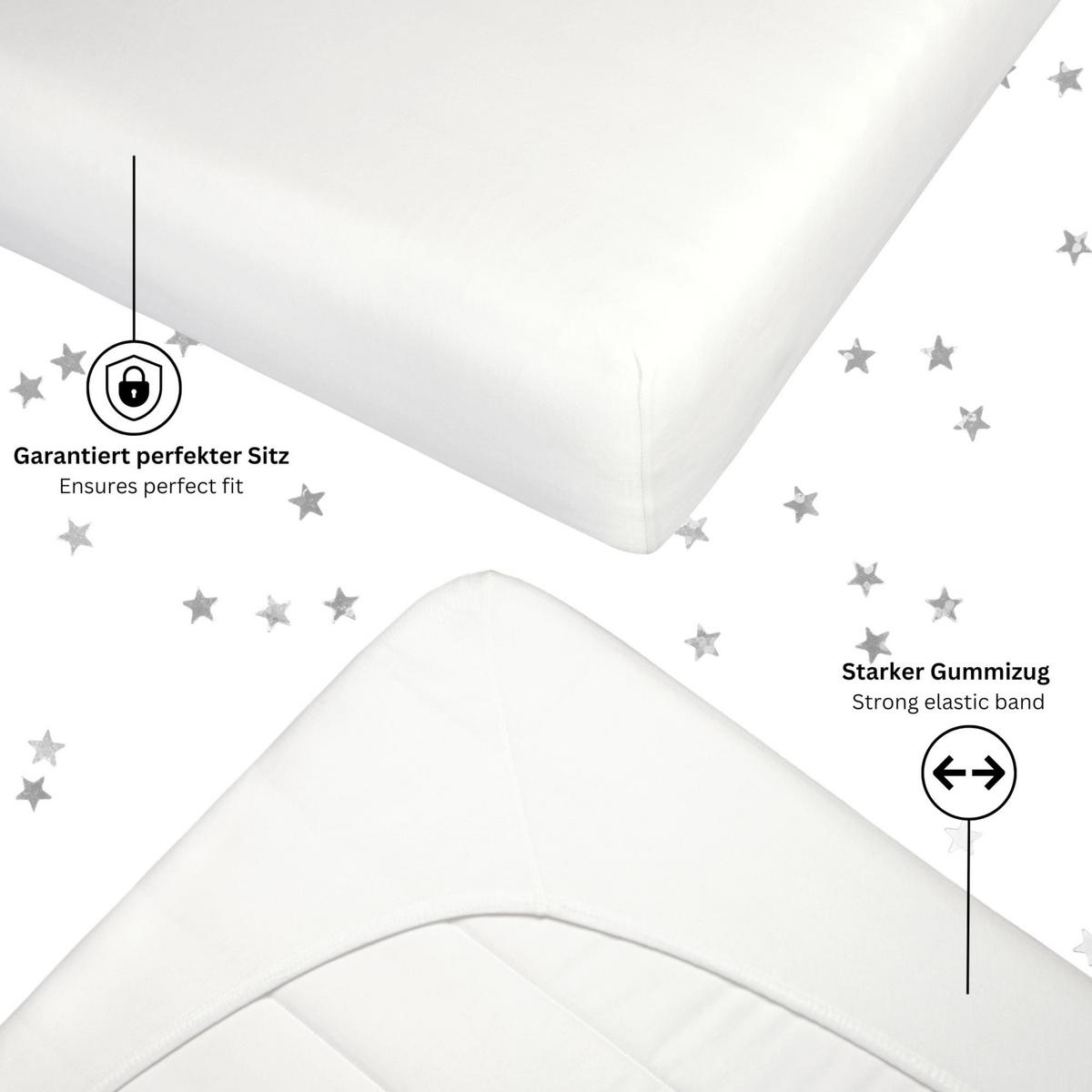 DETSKÉ napínacie prestieradlo BASIC - biela, textil (60/120cm) - Schöner Wohnen