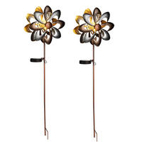 SOLARLEUCHTE Blumen-Design Braun, LED, 92 cm - Braun, Glas (23/12.5/92cm)