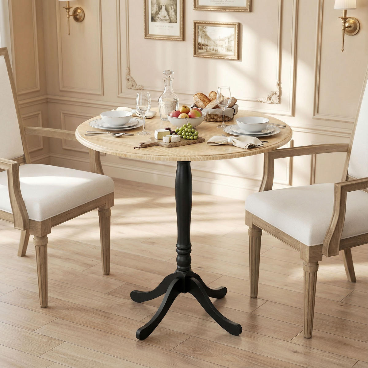 ESSTISCH Naturholz 1 Stück - Beige, Kunststoff (80/80/75cm) - GiPP