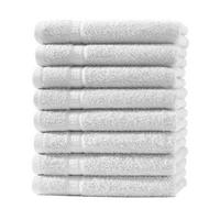 GÄSTEHANDTUCH 30x50 cm Frottier Gästetuch im 8er Set aus 100% Baumwolle, Weiß 500g/m2 - Weiß, Textil (35/50cm) - Carpe Sonno