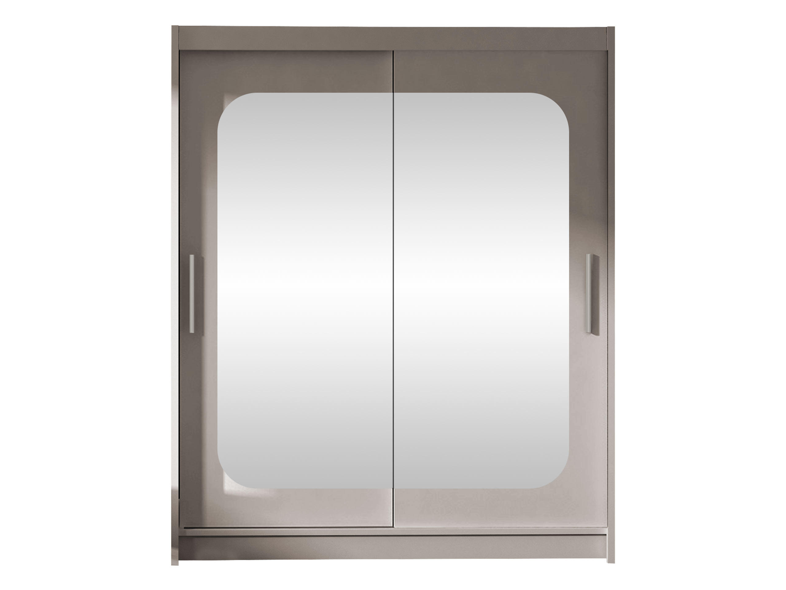 SCHWEBETÜRENSCHRANK Westa XII - Kaschmir/Silberfarben, Holzwerkstoff/Metall (150/200/58cm) - MIRJAN24