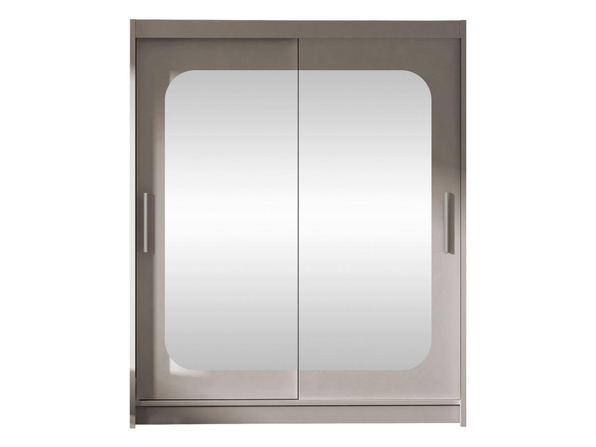 SCHWEBETÜRENSCHRANK Westa XII - Kaschmir/Silberfarben, Holzwerkstoff/Metall (150/200/58cm) - MIRJAN24
