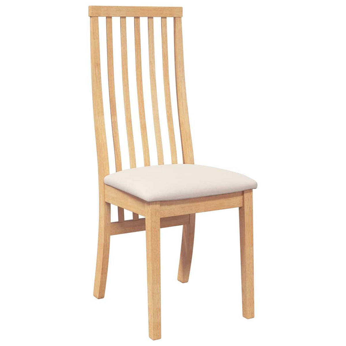 ESSZIMMERSTÜHLE mit Kissen 2 Stk. Massivholz Gummibaum 41*48.5*101cm - Braun, Holz (41/101/48.5cm) - ZMH